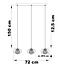 Suspension Vive en verre fumé et LED dimmables à 3 niveaux