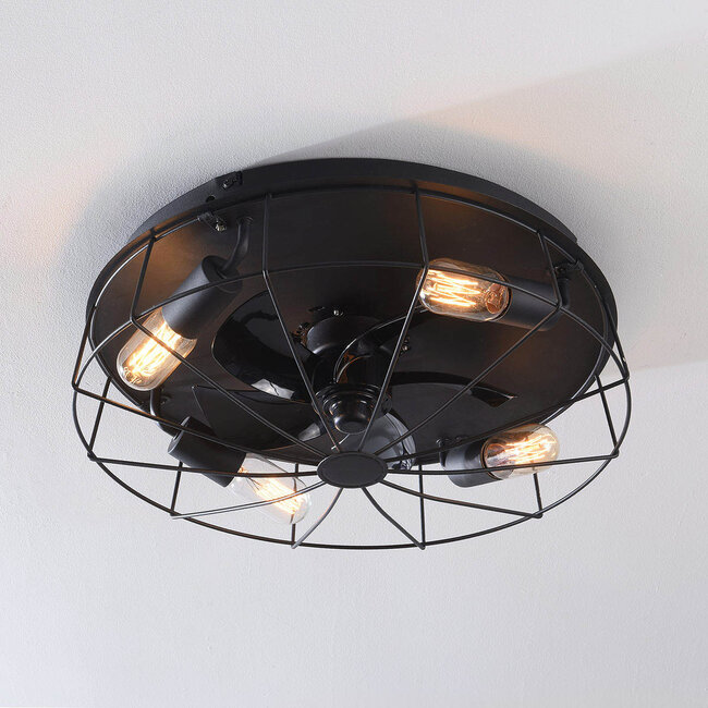 Ventilateur de plafond industriel noir - Fistik