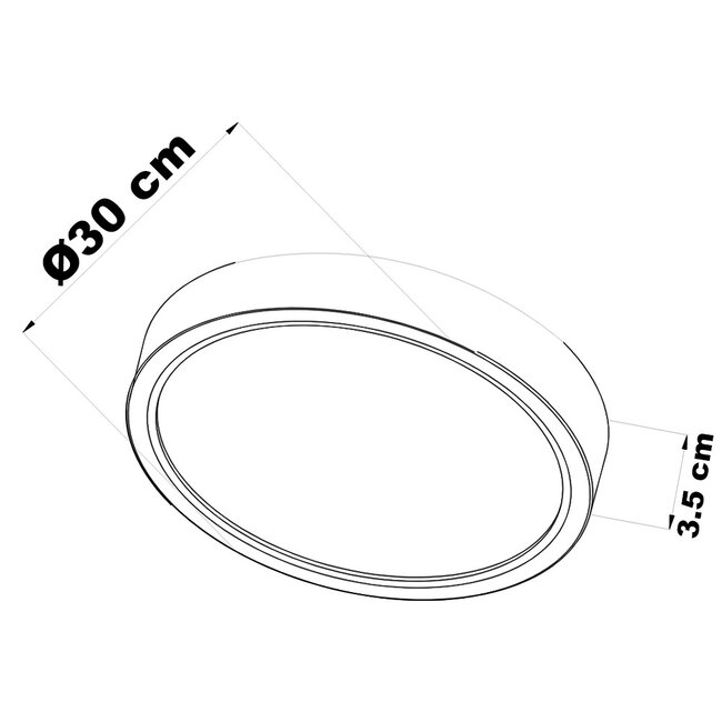 Plafonnier blanc à 3 niveaux de gradation - Yves