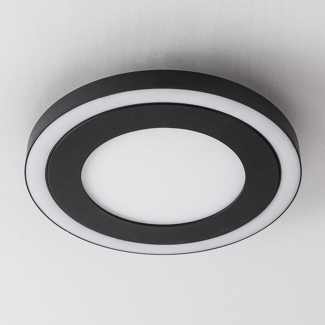 Plafonnier rond Macy à deux points lumineux, variateur à 3 niveaux