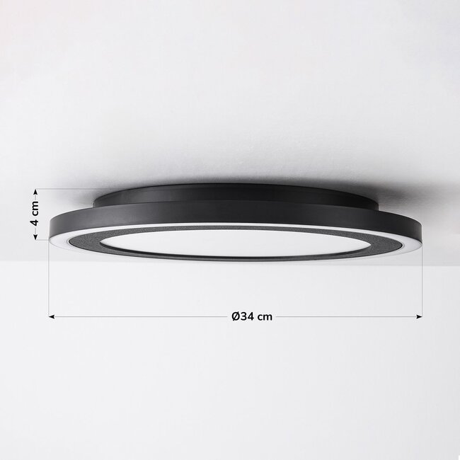 Plafonnier rond Marin en blanc froid, variateur à 3 niveaux
