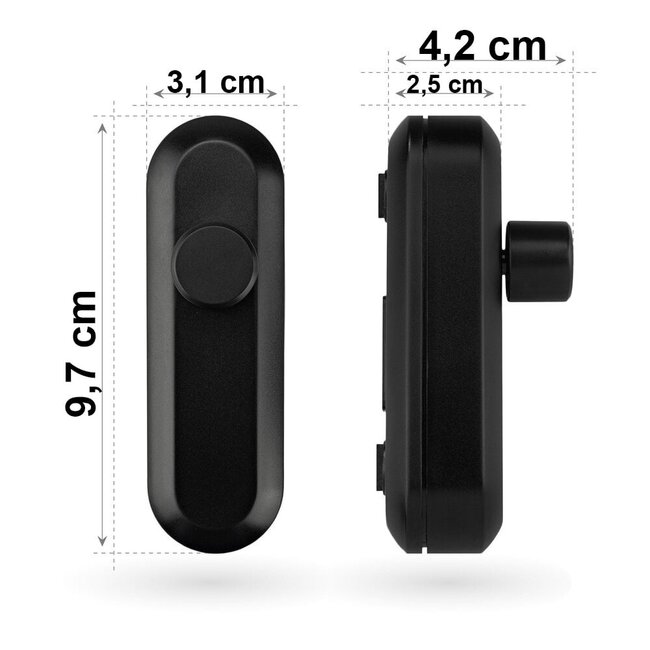 Variateur d'intensité LED 2-100 watts - noir