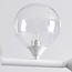 Suspension Aster 6 lumières - cadre blanc avec globes transparents