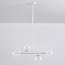 Suspension Asun 4 lumières - cadre blanc avec globes transparents