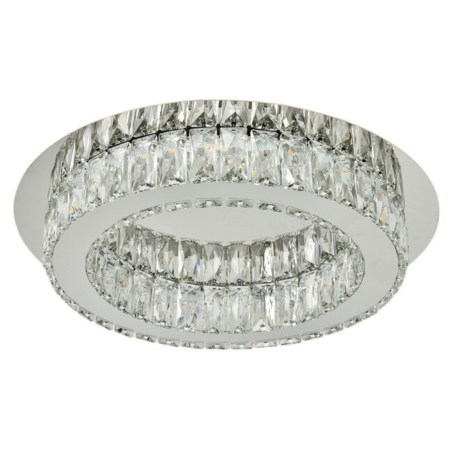 Plafonnier de luxe cristal LED 3 niveaux dimmable - Diamond