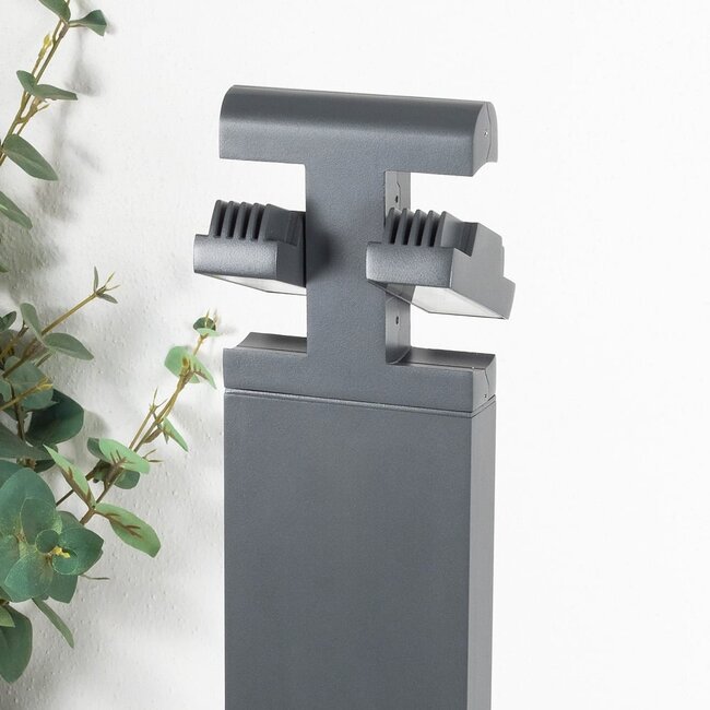 Lampe d'extérieur sur pied avec spots inclinables - Jente