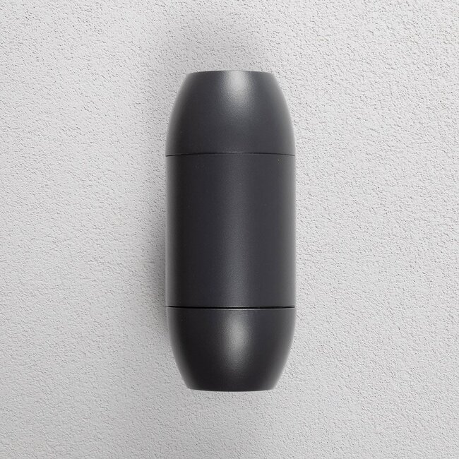 Applique murale extérieure ovale 2 lumières - noire