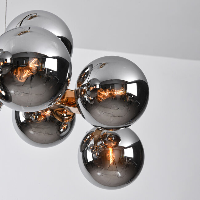 Suspension de luxe verre fumé - Sunita