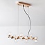 Suspension Sunita 16 lumières en verre transparent - doré