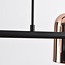 Suspension Kyo 6 lumières en noir et doré