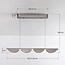 Suspension design Mirai à intensité variable - gris brossé avec LED intégrée