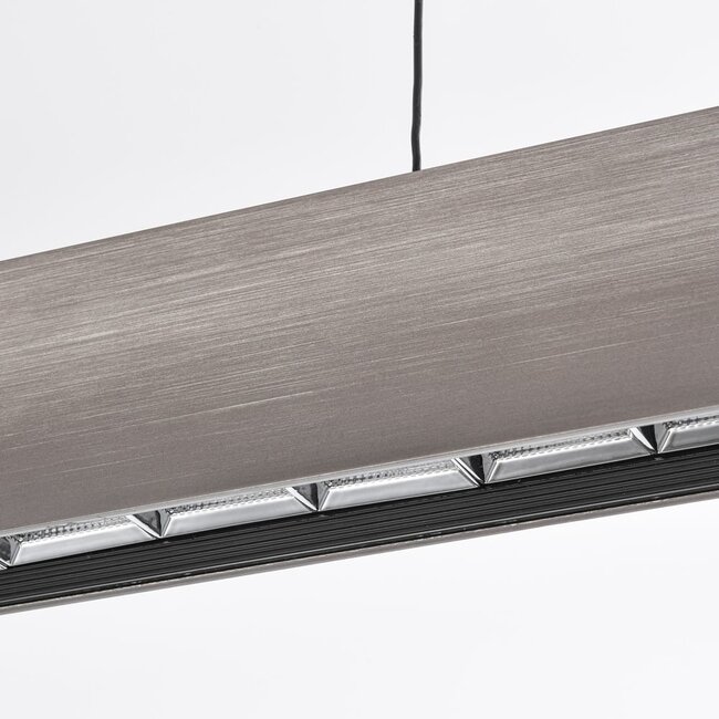 Suspension Miyo à intensité variable - gris brossé avec LED intégrée
