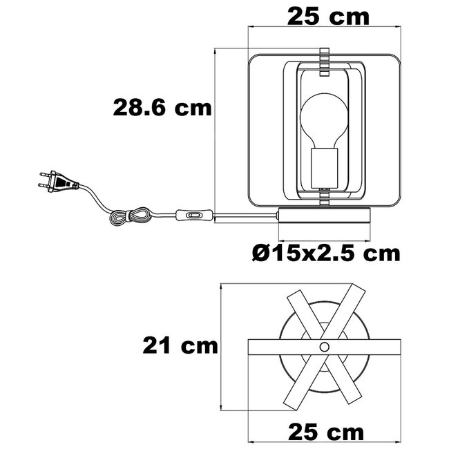 Lampe de table industrielle Miya