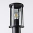Lampe d'extérieur sur pied Penn noire en verre fumé - 60 cm