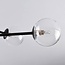 Plafonnier Idaho 8 lumières - noir avec globes transparents