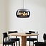 Suspension Serres 3 lumières en verre fumé - noir