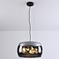 Suspension Serres 3 lumières en verre fumé - noir