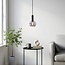 Lampe suspendue Inara avec verre fumé, 1 lumière - noir