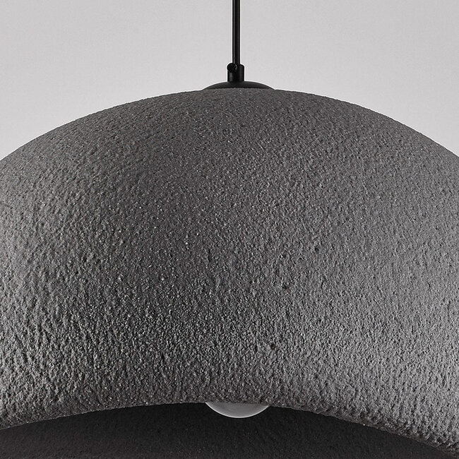 Suspension Wabi Sabi Urban Stone à motif pierre gris - 48 x 38 cm