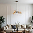 Lampe suspendue Firenze avec verre ambré, 4 lumières
