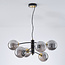 Lampe pendante Murano en verre fumé, 6 lumières