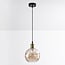 Suspension Lotte 1 lumière - verre cognac galbé