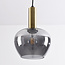 Lampe suspendue Ischa en forme de pomme verre fumé - or