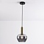 Suspension Ischa en verre fumé en forme de pomme - doré