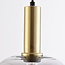 Lampe suspendue Ischa en forme de pomme verre fumé - or