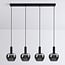 Suspension Ilvy 4 lumières en forme de pomme - noir