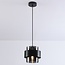 Suspension design Filia en verre fumé - noir