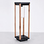 Staande buitenlamp Paca, 80 cm - houtlook