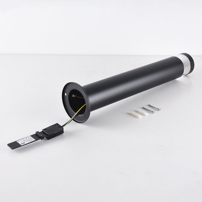 Lampadaire Tierra en acier inoxydable - noir