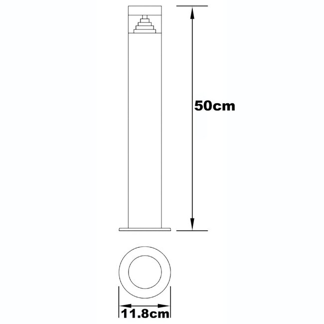 Lampadaire Tierra en acier inoxydable - couleur bois foncé
