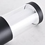 Lampe d'extérieur sur pied Leandre noire à abat-jour blanc opalin- 44 cm