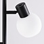 Lampadaire 3 lumières Pieta noir en verre blanc laiteux - orientable
