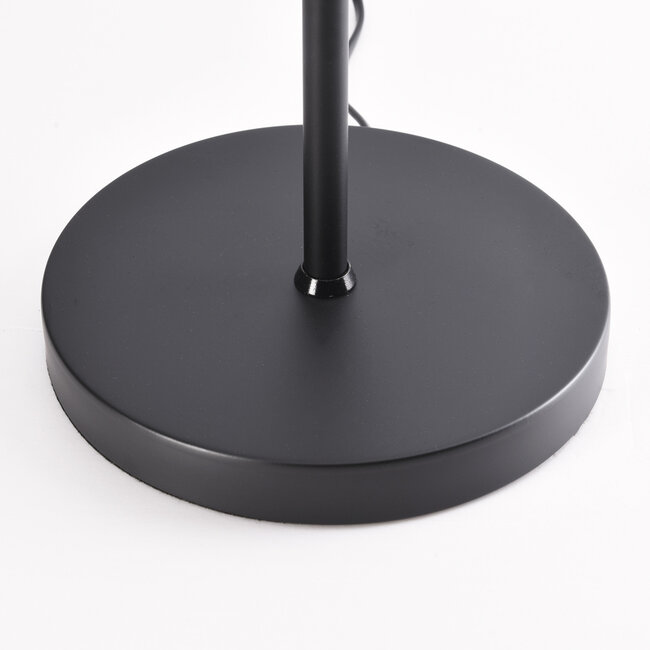 Lampadaire 3 lumières Pieta noir en verre blanc laiteux - orientable