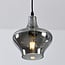 Suspension Trinidad en verre fumé - globe moyen