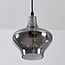 Suspension Trinidad en verre fumé - globe moyen