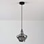 Suspension Trinidad en verre fumé - globe moyen