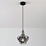 Suspension Trinidad en verre fumé - globe moyen