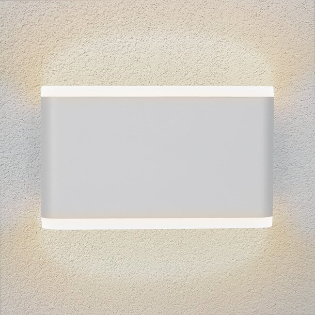 Applique murale extérieure plate 12W Demi - blanche