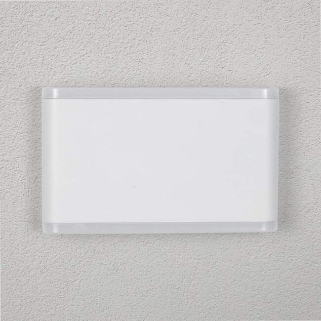 Applique murale extérieure plate 12W Demi - blanche
