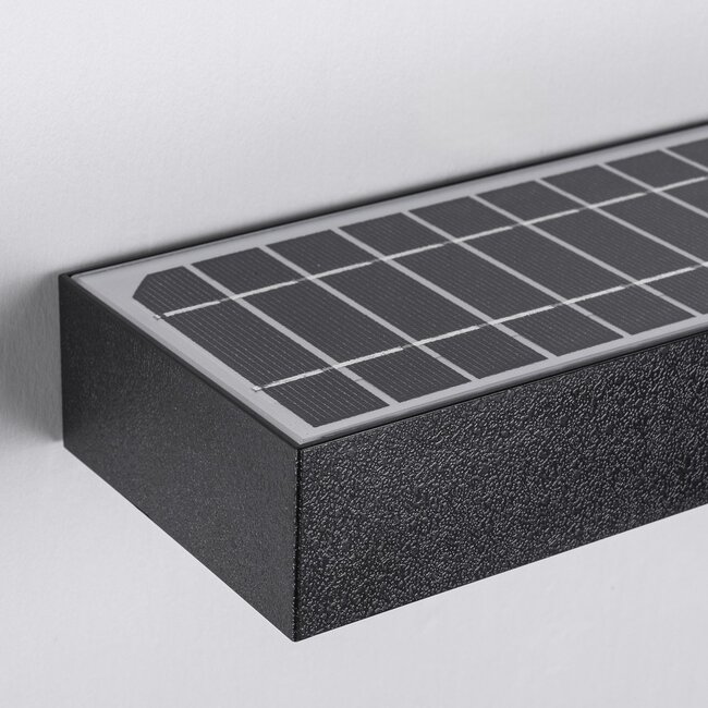 Applique solaire d'extérieur Grish à détecteur - noir