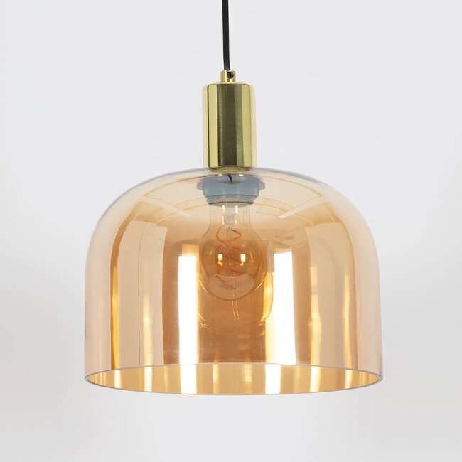 Lampe suspendue avec verre ambré - Apvali