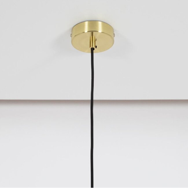 Suspension Apvali - verre ambré et laiton cuivré