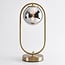 Lampe à poser George - doré et verre fumé