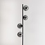 Lampadaire Pippa 4 lumières en noir et verre fumé