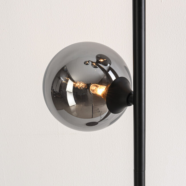 Lampadaire 4 lumières verre fumé - Pippa