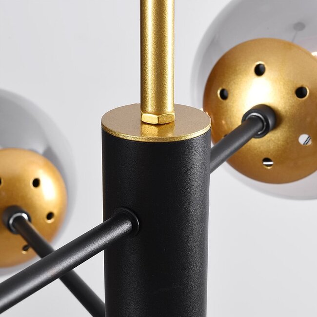 Lampe pendante Damian 6 lumières - smoke